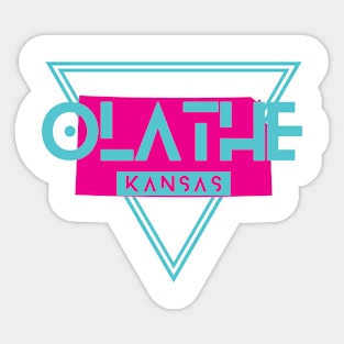 Olathe Kansas Retro Vintage Triangle KS Sticker